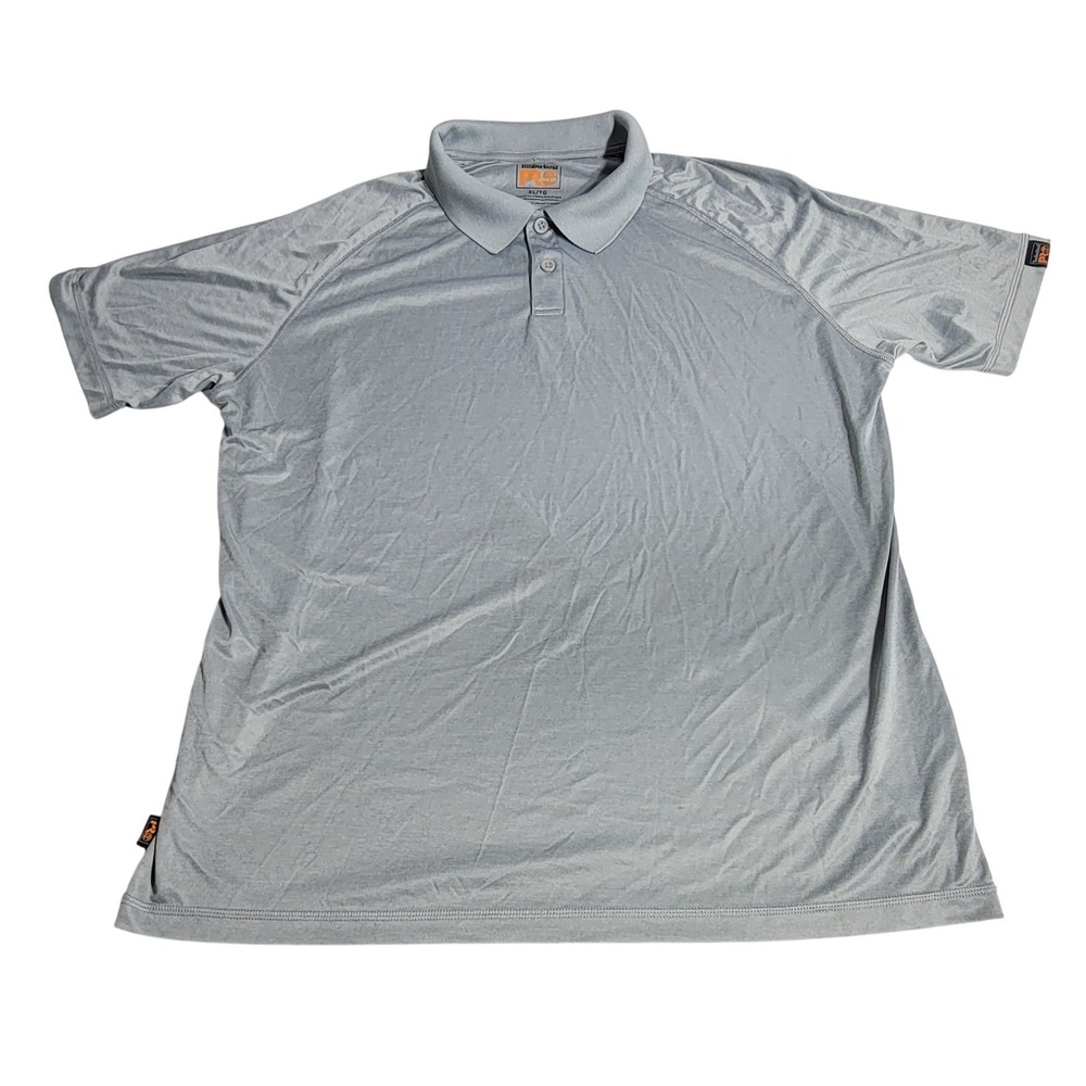 Timberland PRO Mens XL Gray Athletic Fit Performance Short Sleeve Polo Shirt